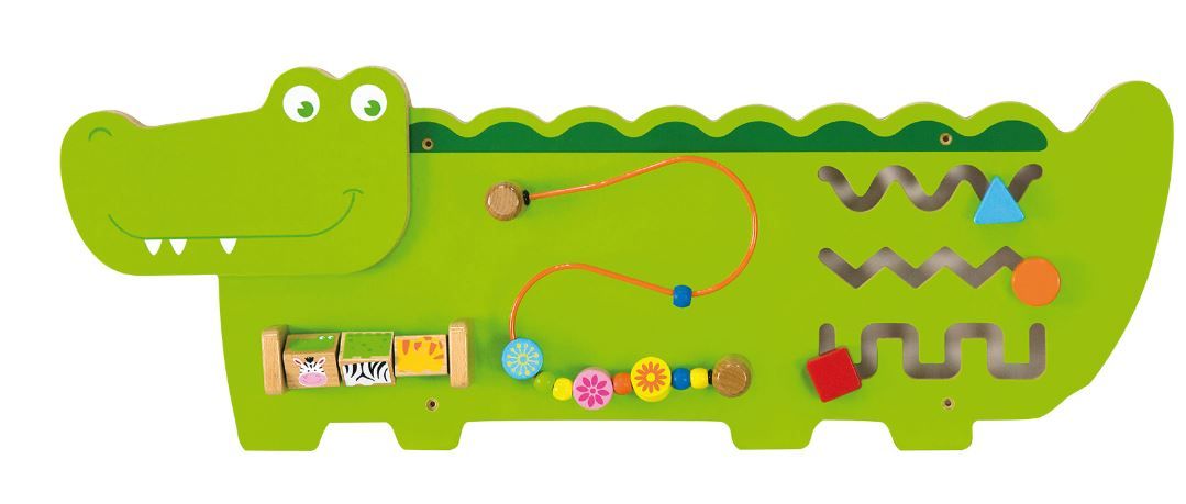 Alligator 3-Activity Sensory Wall Panel by Moje Bambino
