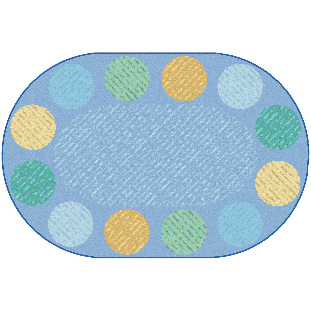 Tranquil Spot Oval 12-Seat Classroom Rug
