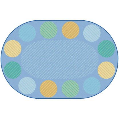 Tranquil Spot Oval 12-Seat Classroom Rug