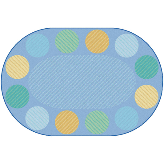 Tranquil Spot Oval 12-Seat Classroom Rug