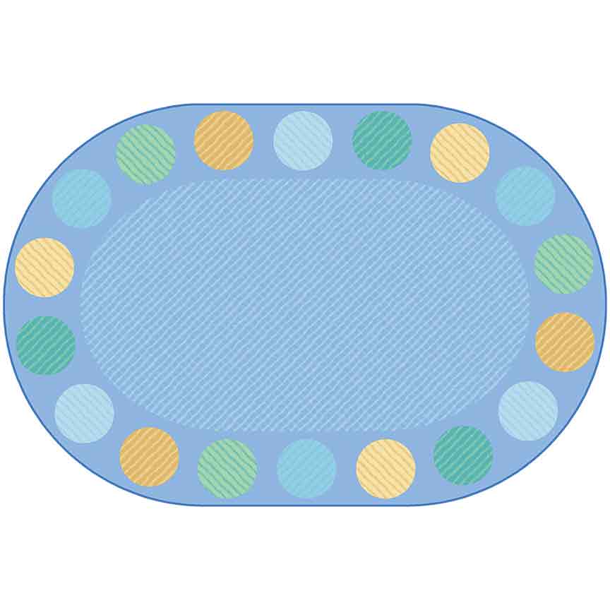 Tranquil Spot Oval 12-Seat Classroom Rug, view 2