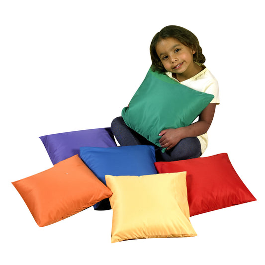 12" Square Throw Pillows for Classrooms – Set of 6