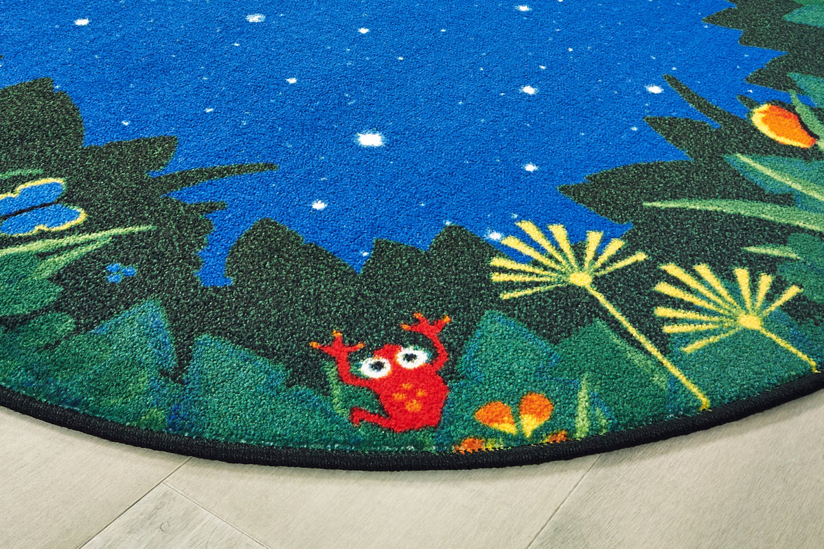 Peaceful Tropical Night Classroom Rug, view 2