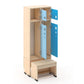 2-Cubby Cloakroom with Rolling Bench Seat by NOVUM