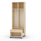 2-Cubby Cloakroom with Rolling Bench Seat by NOVUM