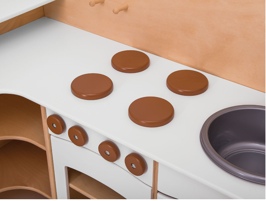 Corner Play Kitchen with Shelves by NOVUM
