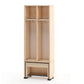 2-Cubby Cloakroom with Rolling Bench Seat by NOVUM