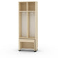 2-Cubby Cloakroom with Rolling Bench Seat by NOVUM
