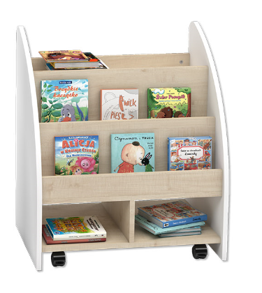 Mobile Two-Sided Bookcase by NOVUM