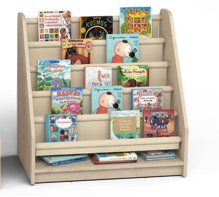 Low Bookcase with Fabric Partitions by NOVUM