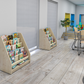 Low Bookcase with Fabric Partitions by NOVUM