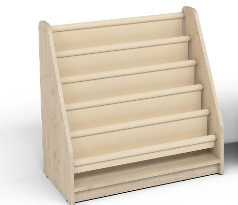 Low Bookcase with Fabric Partitions by NOVUM