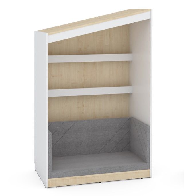 Reading Nook Bookcase with High-Back Seat by NOVUM