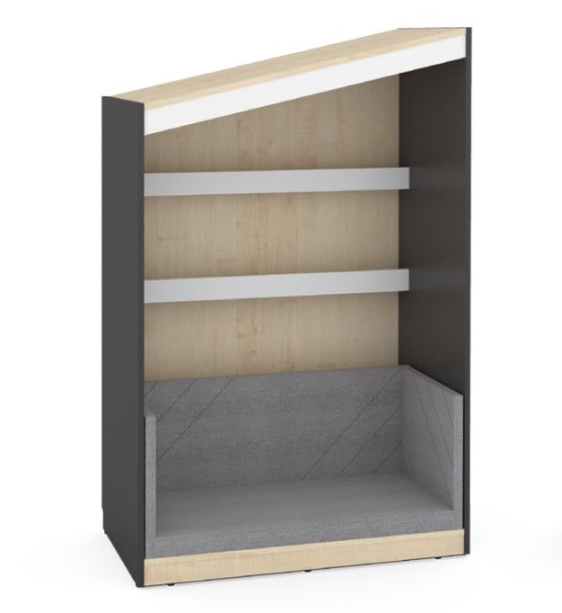 Reading Nook Bookcase with High-Back Seat by NOVUM