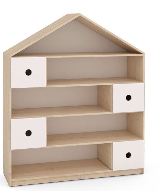 Cottage Storage Unit with Shelves and Cubbies by NOVUM