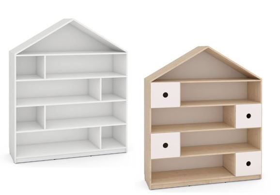 Cottage Storage Unit with Shelves and Cubbies by NOVUM