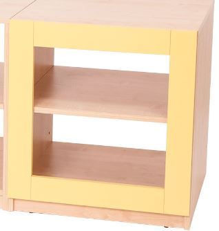 House Divider 4-Shelf Unit, Yellow by NOVUM
