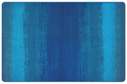 Water Stripes Blue Classroom Rug
