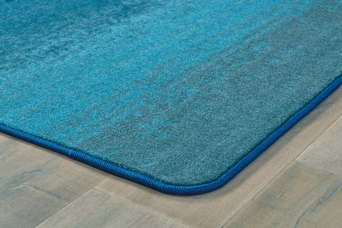 Water Stripes Blue Classroom Rug, view 3