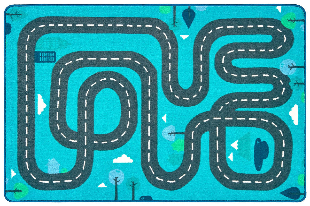 Tranquil Travel Road Classroom Rug