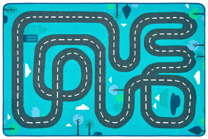 Tranquil Travel Road Classroom Rug