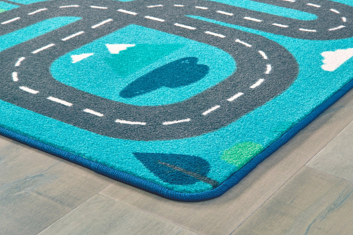 Tranquil Travel Road Classroom Rug, view 2