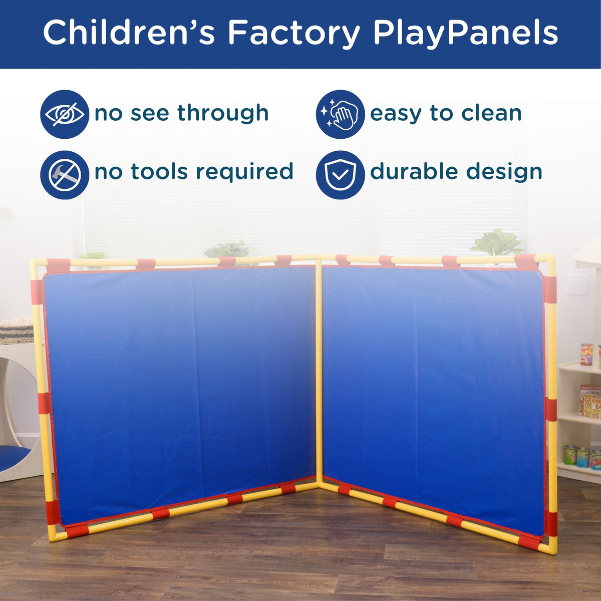 Large Right Angle Freestanding Classroom Divider Panel, view 4