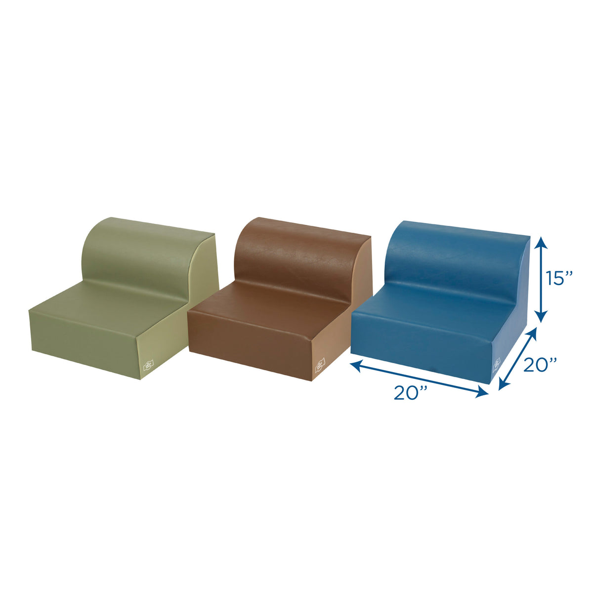 Two-Tone Foam Reading Loungers, Set of 3, Woodland, view 3