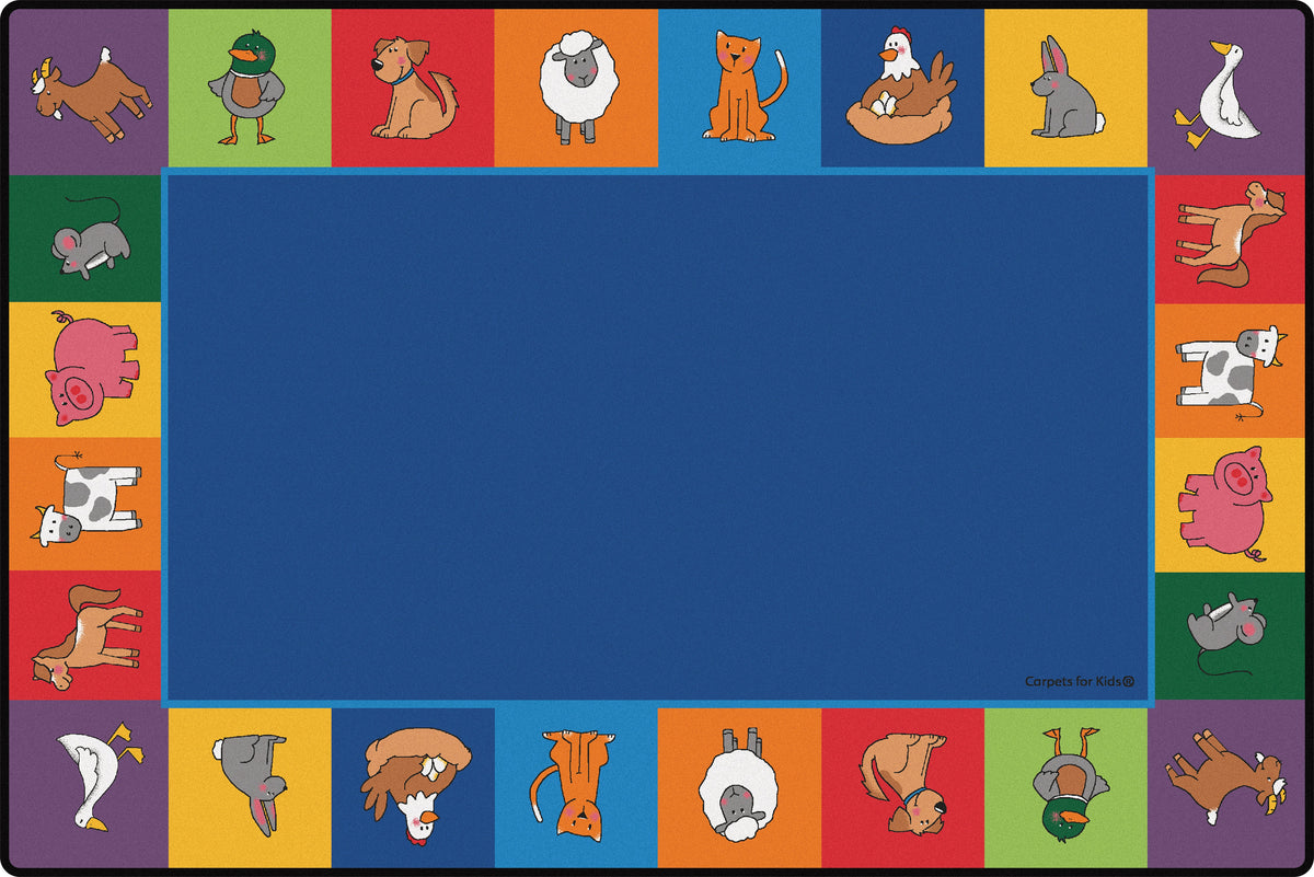 Farm Animal Seating Classroom Rug