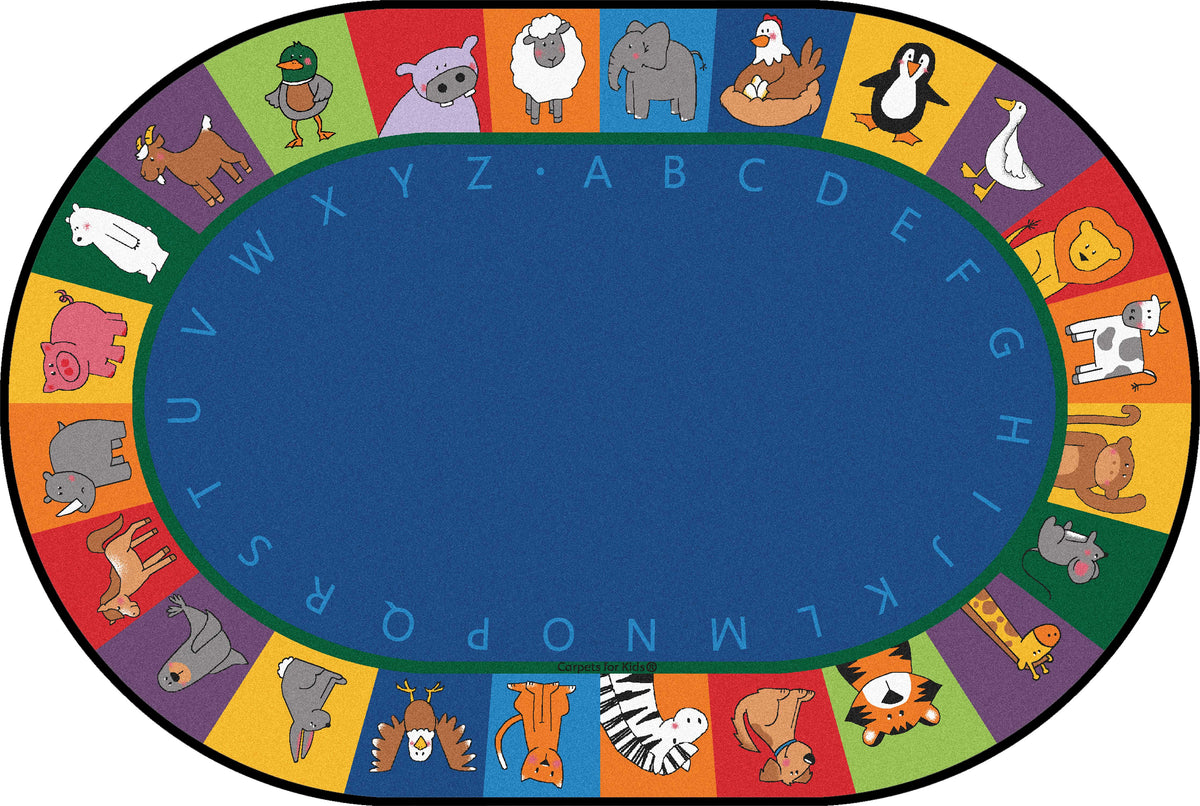 All the Animals Literacy Seating Classroom Rug