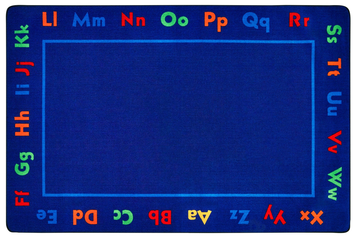 Alphabet Value Rainbow Border Classroom Rug