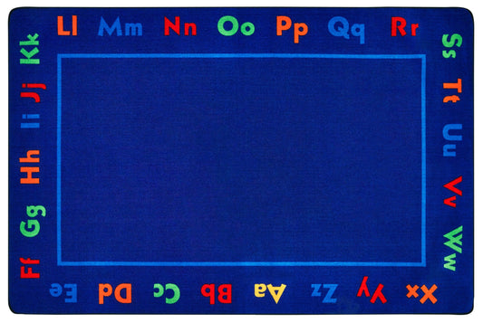 Alphabet Value Rainbow Border Classroom Rug