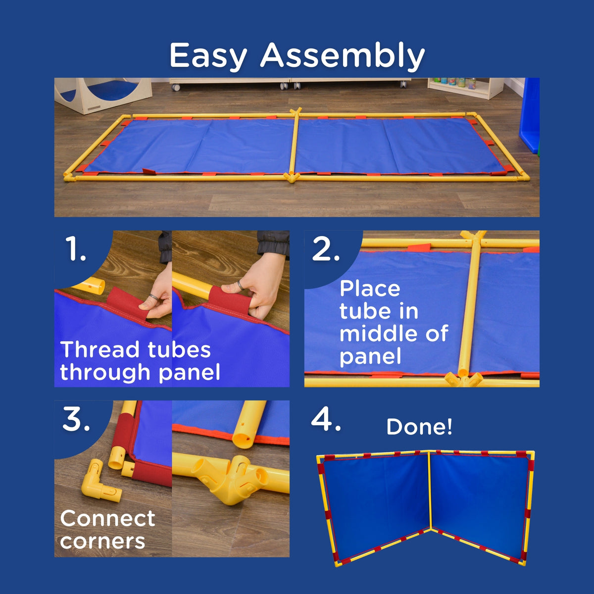 Large Right Angle Freestanding Classroom Divider Panel, view 7