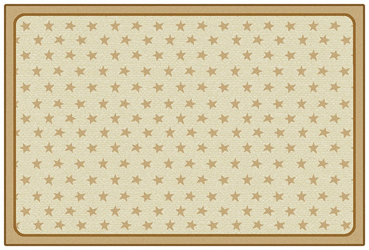 Super Stars Tan Classroom Rug