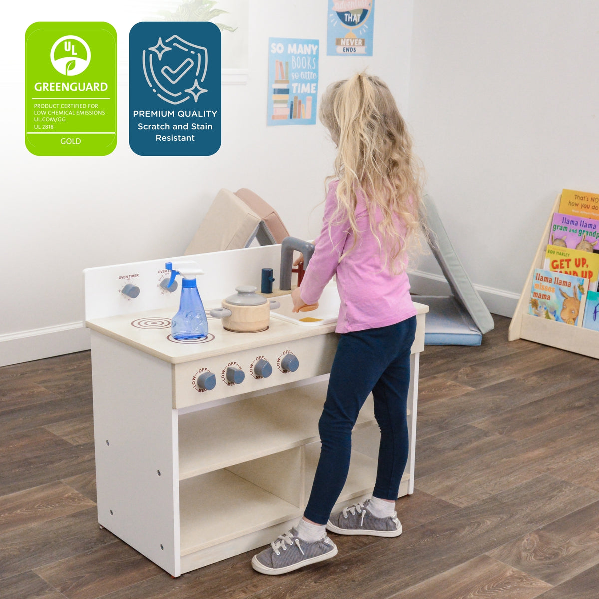 Toddler Combination Play Kitchen, Assembled, view 6