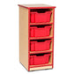 Single Mobile Classroom Organizer, 4 Bins by Playscapes