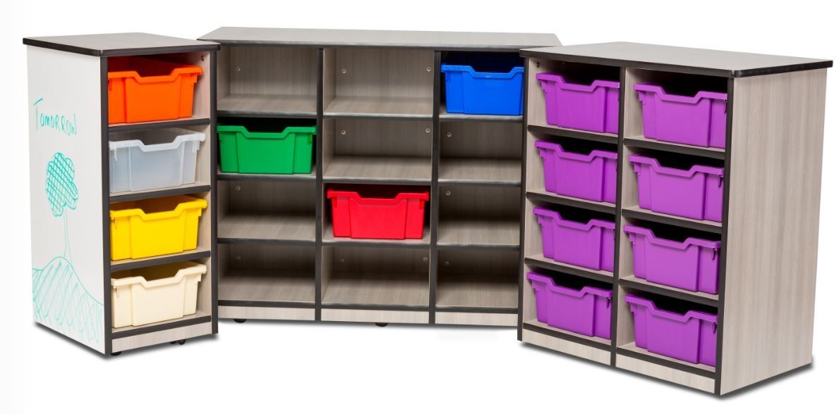Double Mobile Classroom Organizer, 8 Bins by Playscapes