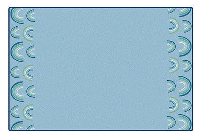 KIDSoft Rainbows End Blue Classroom Rug