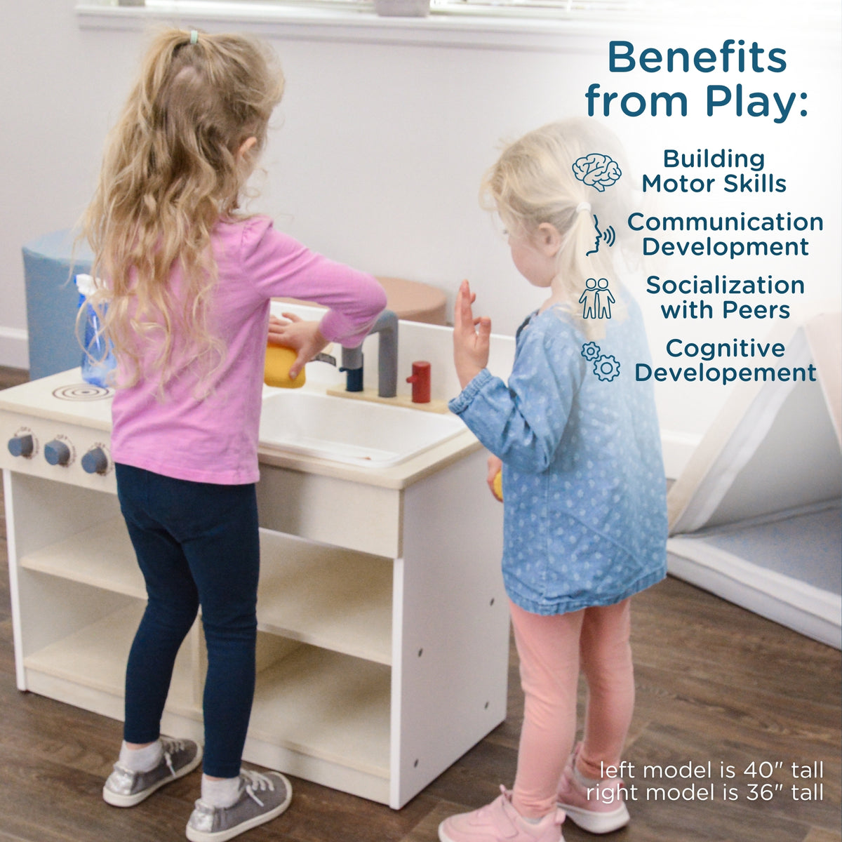 Toddler Combination Play Kitchen, Ready to Assemble, view 10