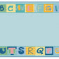 KIDSoft Toddler Alphabet Blocks Border Tranquil Classroom Rug, view 2