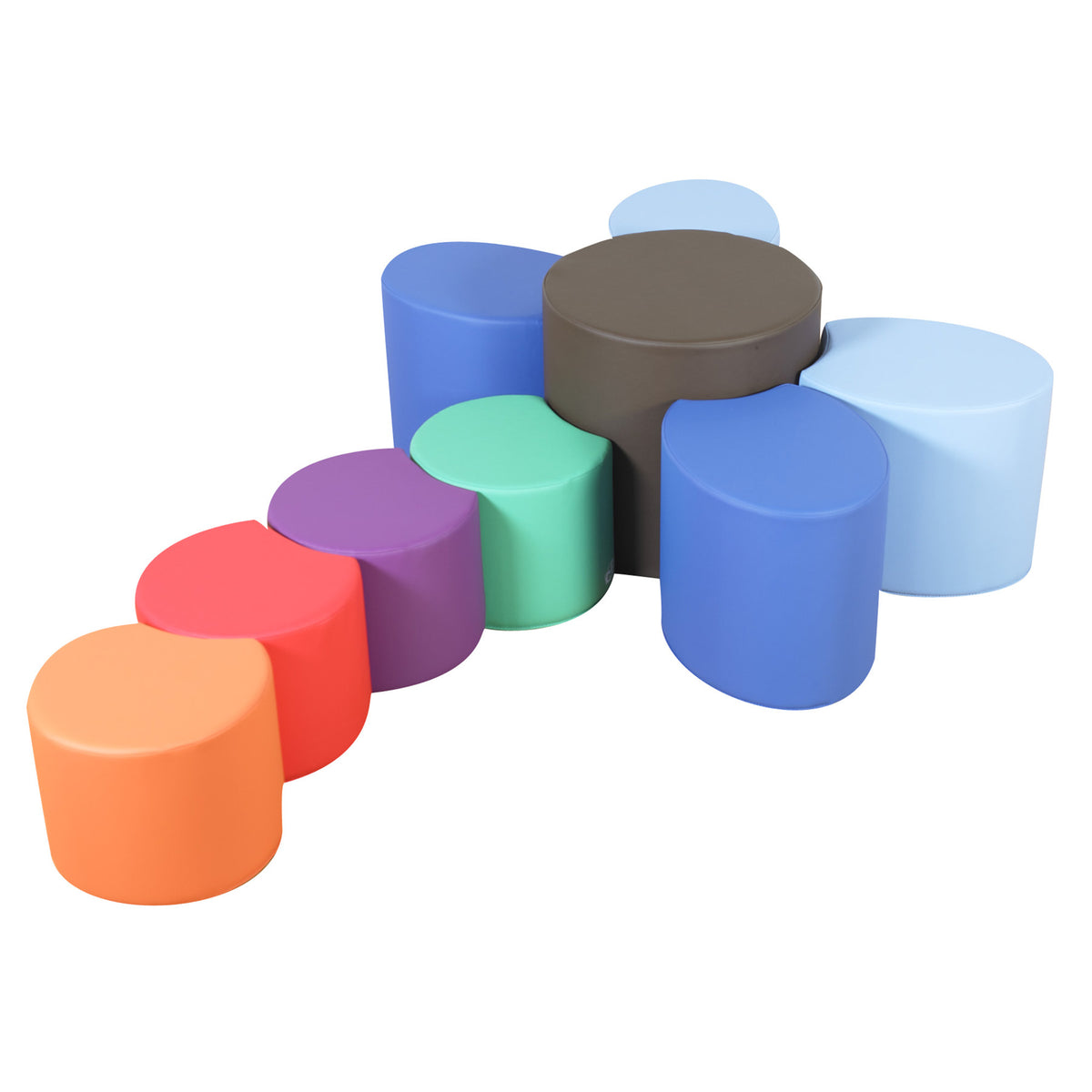 9-Piece Modular Foam Seating Set with Table, view 2