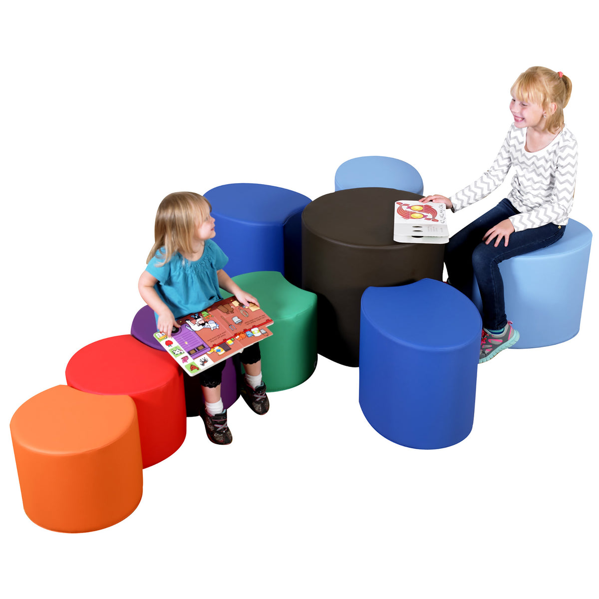 9-Piece Modular Foam Seating Set with Table