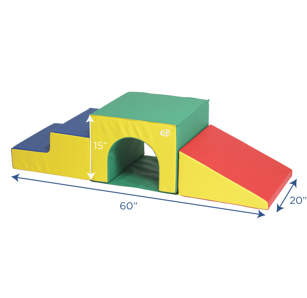 Compact Soft Play Tunnel Climber with Floor Mat, view 8