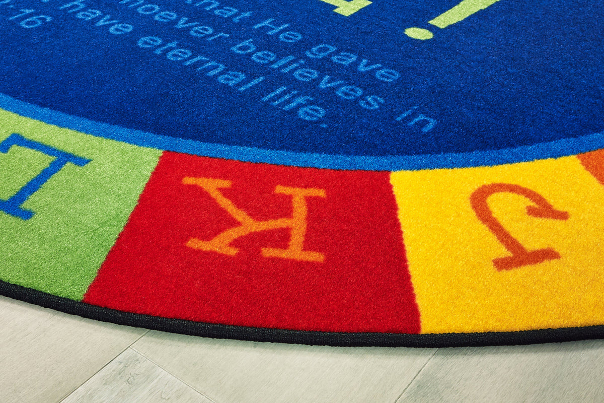 God is Love Alphabet Classroom Rug, view 2