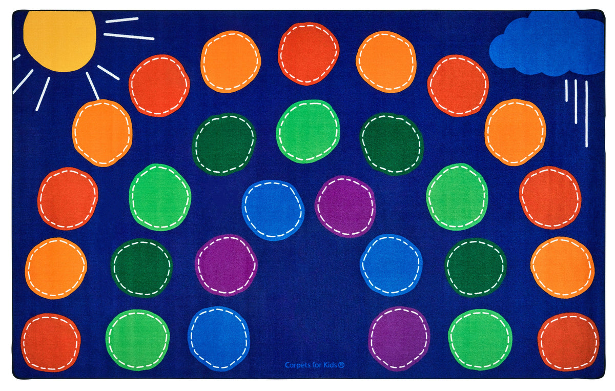 Rainbow Seating Classroom Rug