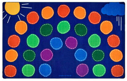 Rainbow Seating Classroom Rug