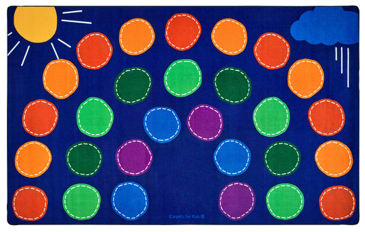 Rainbow Seating Classroom Rug
