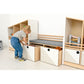 Mobile Storage Cabinet with Cushioned Bench by NOVUM