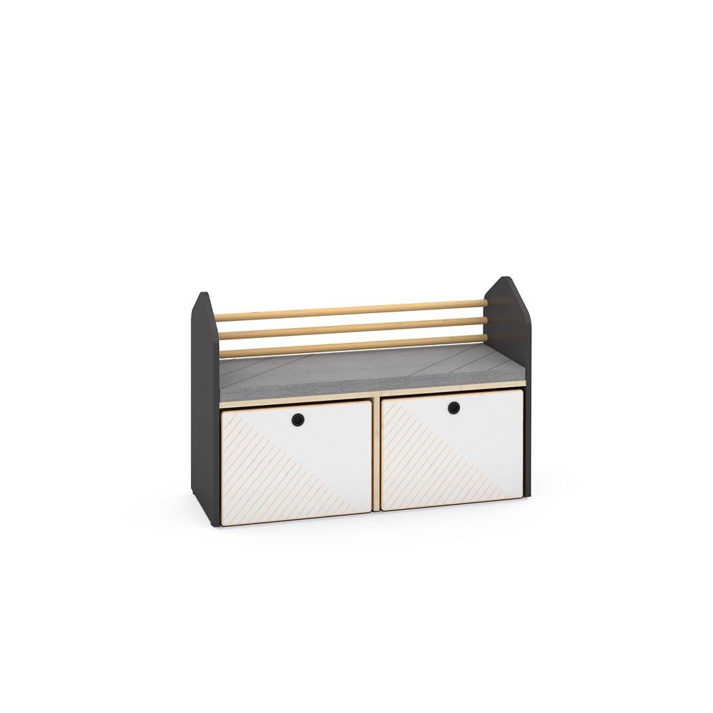 Mobile Storage Cabinet with Cushioned Bench by NOVUM