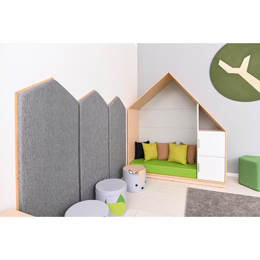 Wood-Framed Fabric Acoustic Wall Panel by Moje Bambino